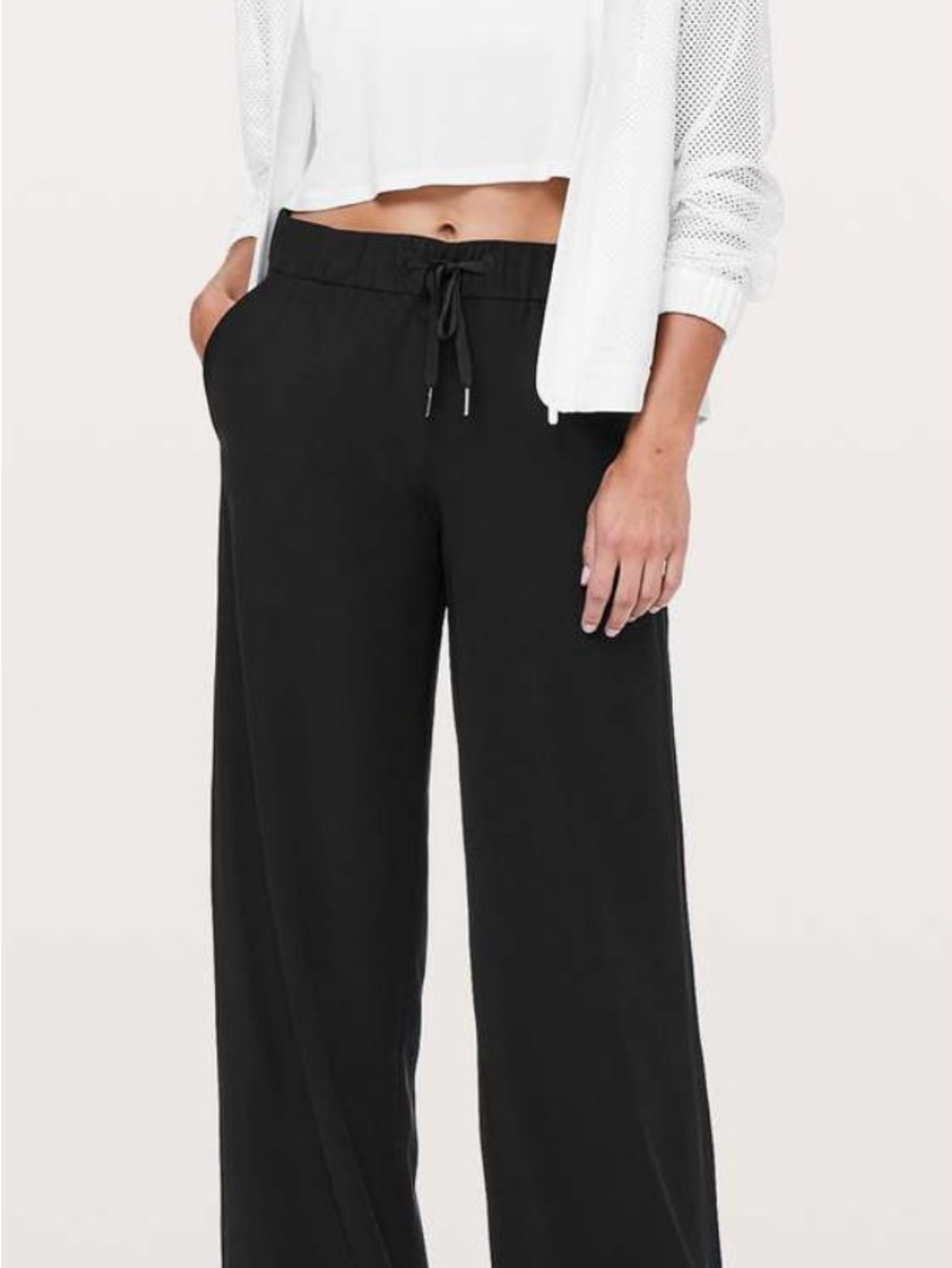 Lululemon On The Fly Wide Leg Pants Black Size 4 - Picture 2 of 7
